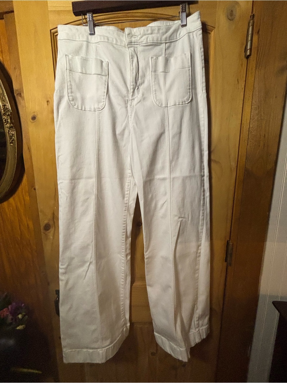 LC Lauren Conrad White Straight-Leg Pants